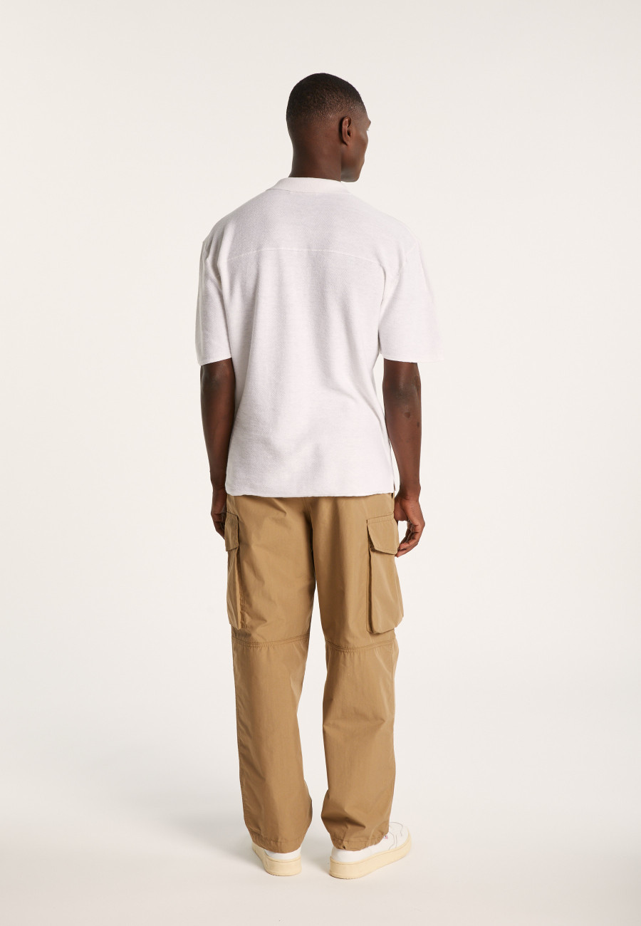 Chemise manches courtes en coton et lin - Igino