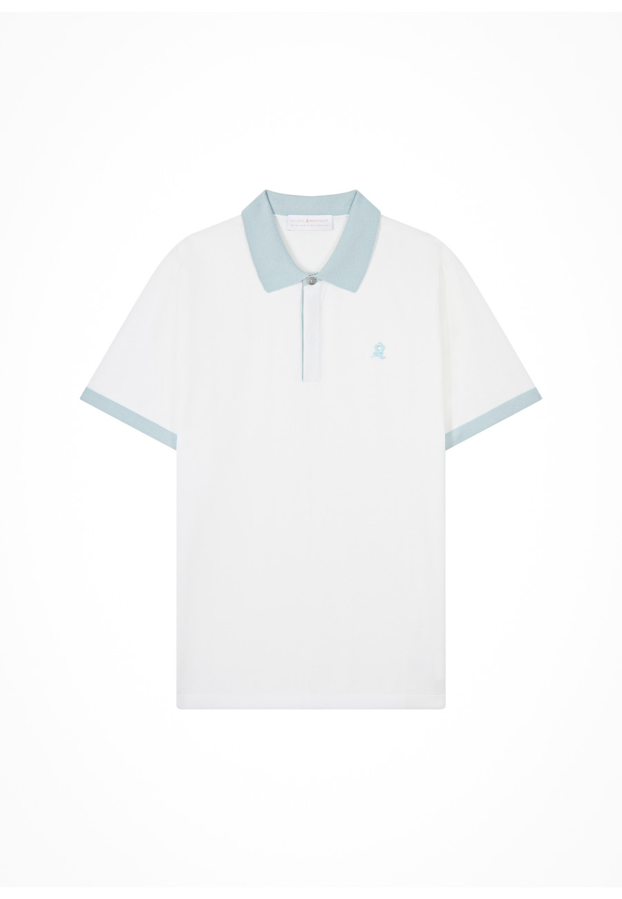 Polo bicolore en coton bio - Ignacio