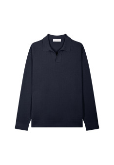Polo manches longues en coton - Ido