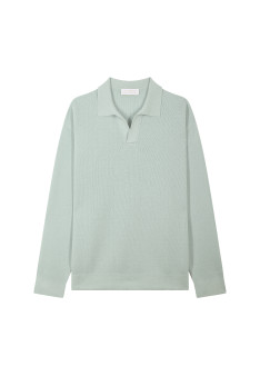 Polo manches longues en coton - Ido