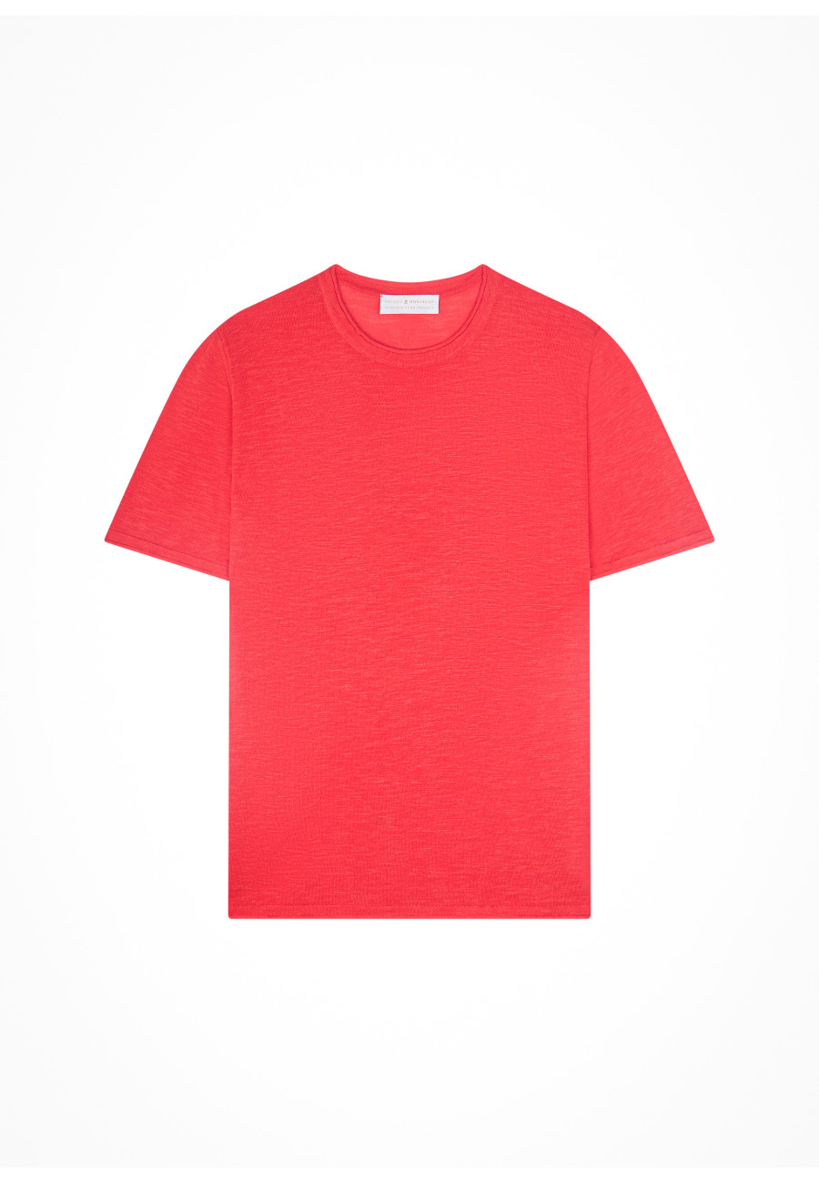 T-shirt col rond en lin flammé - Renaud
