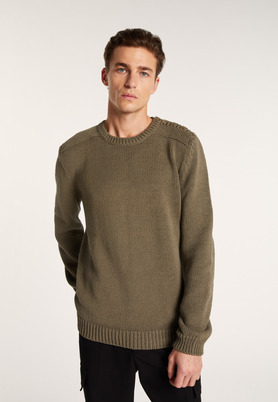 Pull col rond en coton - Lothaire 6452