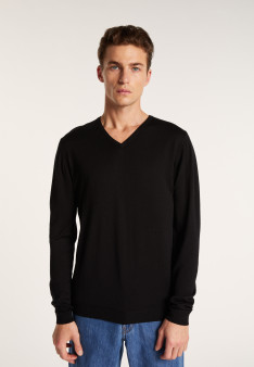 Pull col V en laine et soie - Lessie 6410