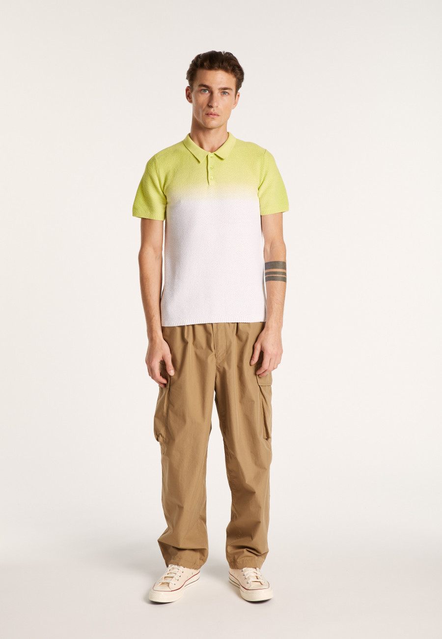 Gradient cotton and linen polo shirt - Django