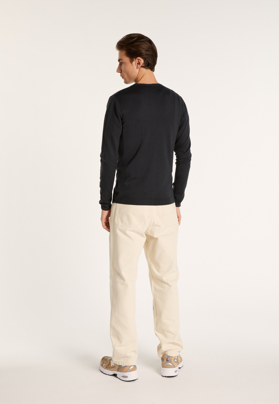 Gilet boutonné en laine mérinos - Etienne