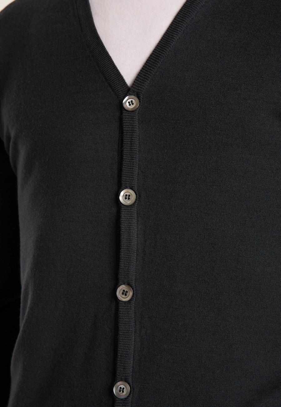 Gilet boutonné en laine mérinos - Etienne
