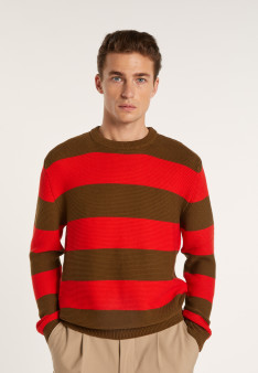 Organic cotton big stripes sweater - Rivage