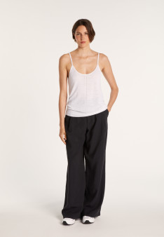 Flamed linen tank top - Mijas