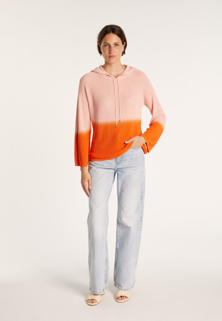 Gradient hooded sweater - Colombe