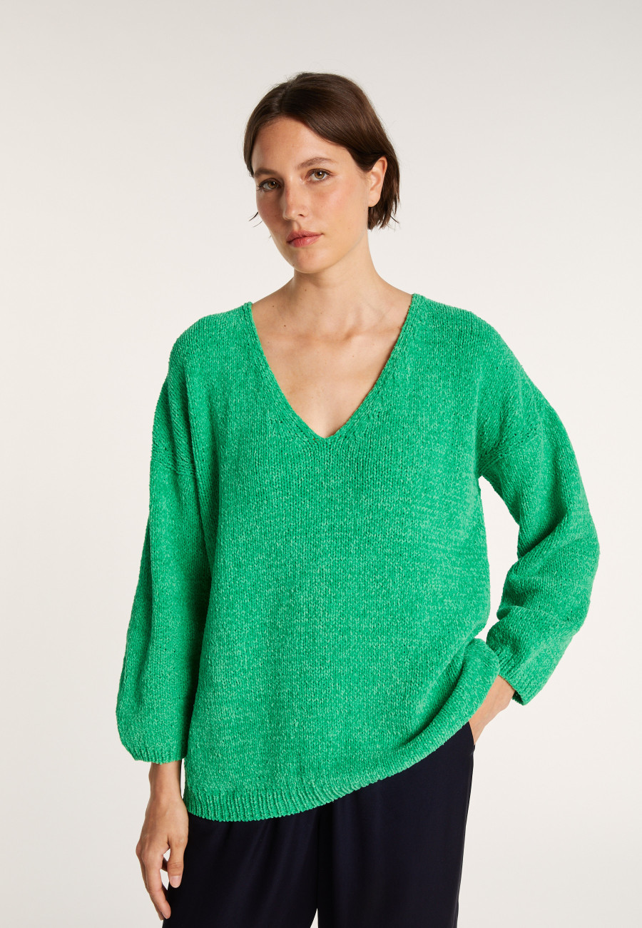 Pull en coton col V - Mariette 6440