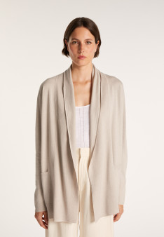 Gilet en laine et viscose - Agatha 6114 Récif - 81 Gris pale