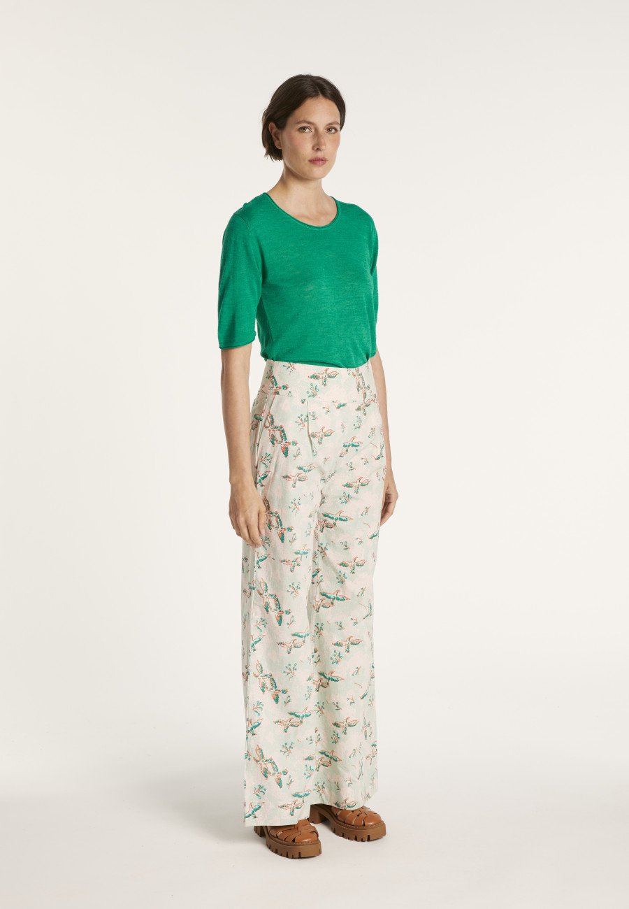 Pantalon en coton Maison Montagut x Maison Martin Morel - Malte 6573 MMM - 23 Vert clair