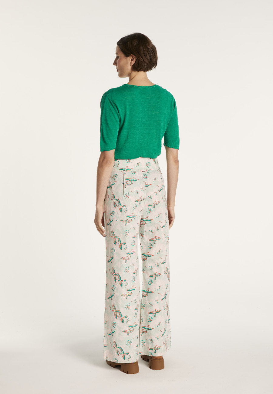 Pantalon en coton Maison Montagut x Maison Martin Morel - Malte 6573 MMM - 23 Vert clair