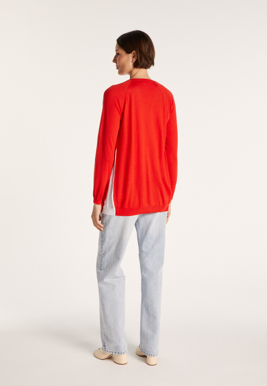 Two-tone wool cardigan - Jasmyn