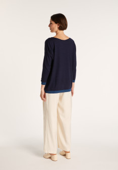 Pull col bateau en cachemire et lin - Jacotte