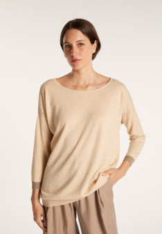 Pull col bateau en cachemire et lin - Jacotte