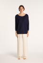 Pull col large en cachemire et lin - Jacotte