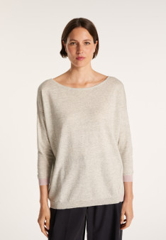 Pull col bateau en cachemire et lin - Jacotte