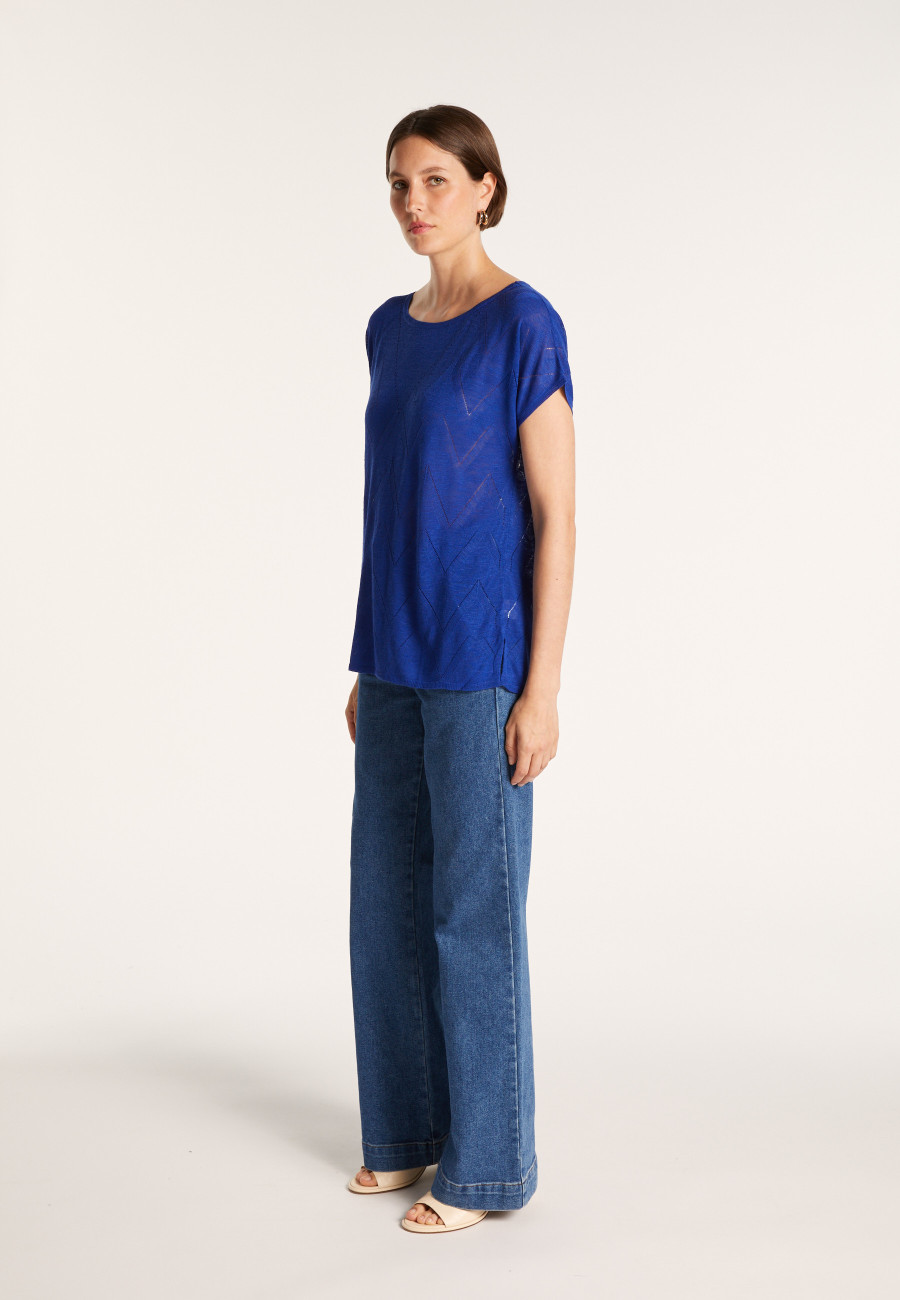 Long T-shirt en lin flammé - Coline