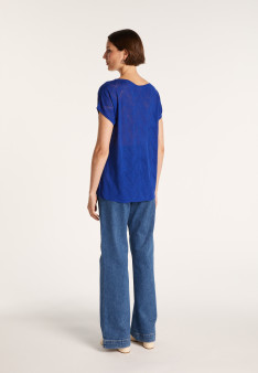 Long T-shirt en lin flammé - Coline