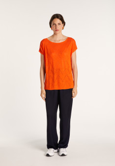 Long T-shirt en lin flammé - Coline