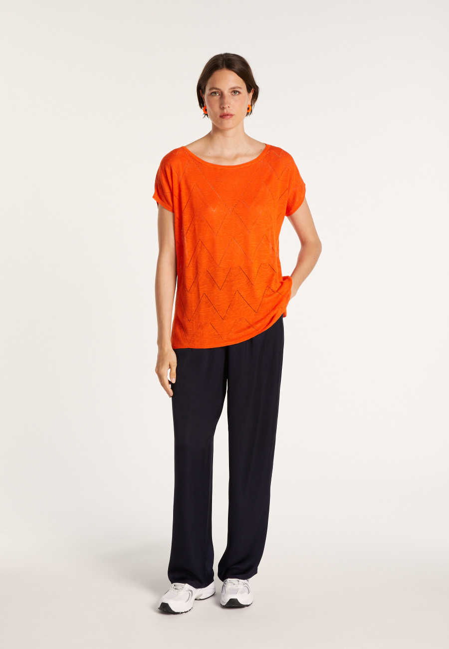 Long T-shirt en lin flammé - Coline