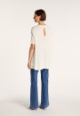 T-shirt col rond en viscose crepe - Bibiche 6883 flamine - 15 Orange