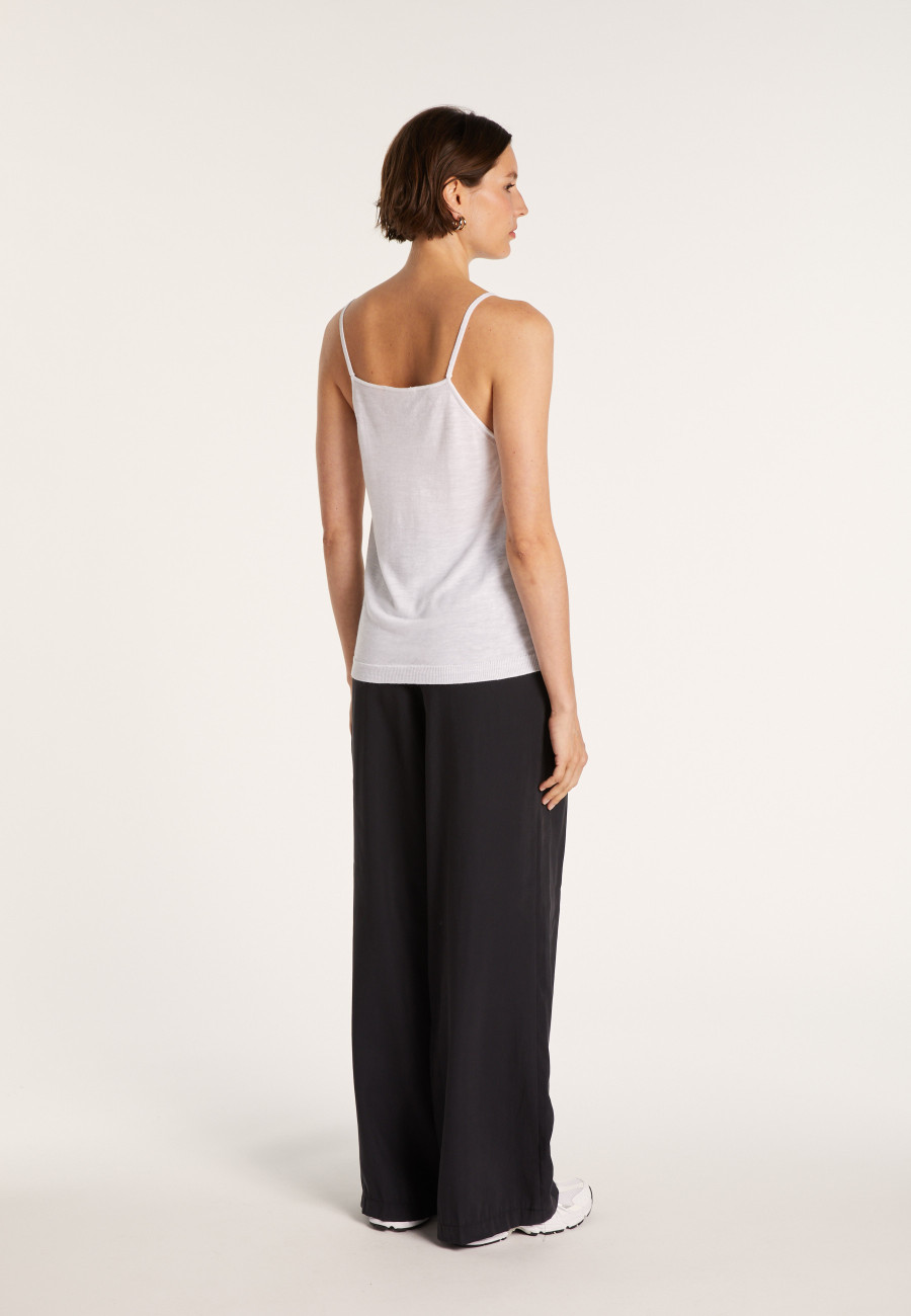 Flamed linen tank top - Mijas