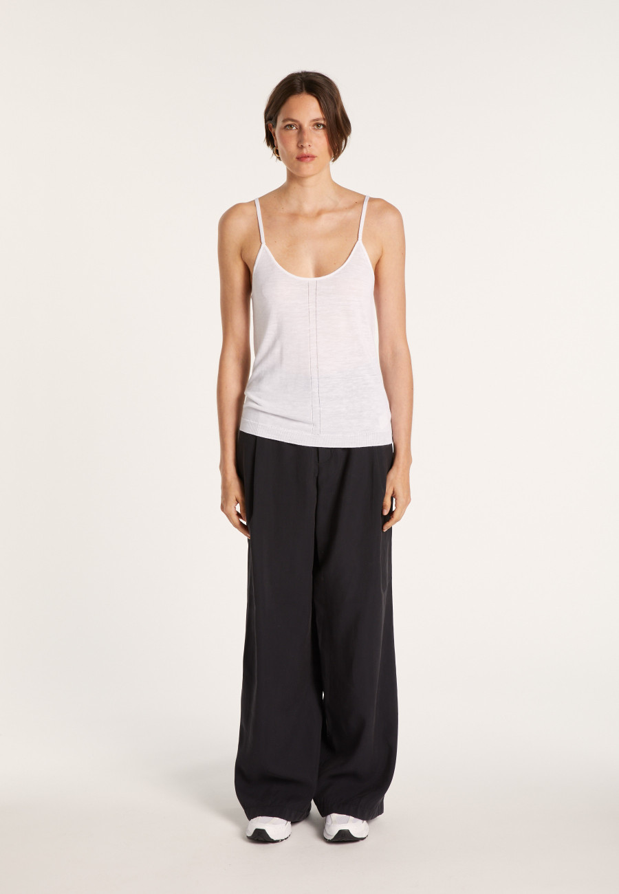 Flamed linen tank top - Mijas