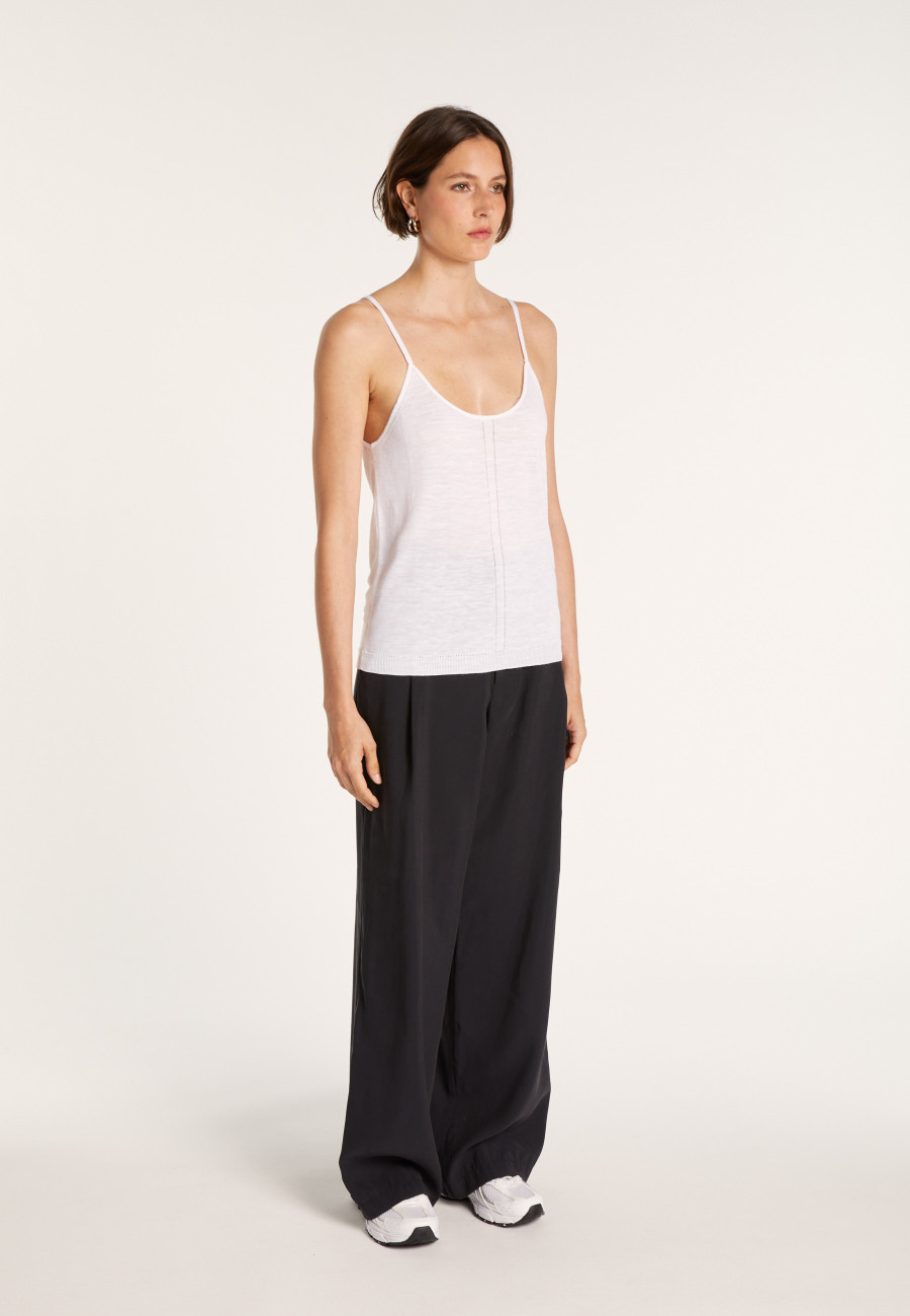 Flamed linen tank top - Mijas