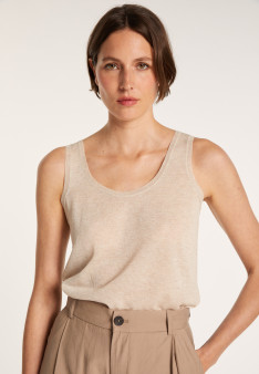 Iridescent effect round neck tank top - Ness