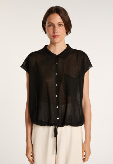 Iridescent effect short-sleeved shirt - Nathalie