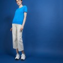 BANG T SHIRT EN LIN 6843 AZUR-06 BLEU MOYEN