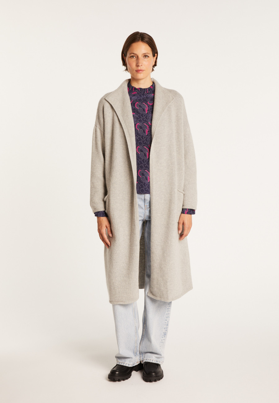 Manteau avec poches en laine & alpaga - Sydney 6612 gris clair - 11 Gris clair