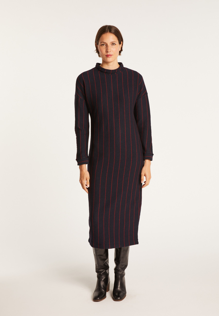 Knit dress with tennis stripes - Edelweiss