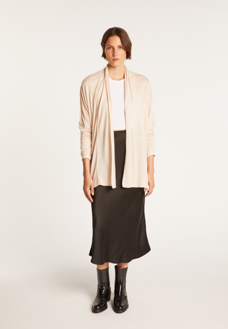 Bamboo cashmere cardigan with shawl collar – Hani