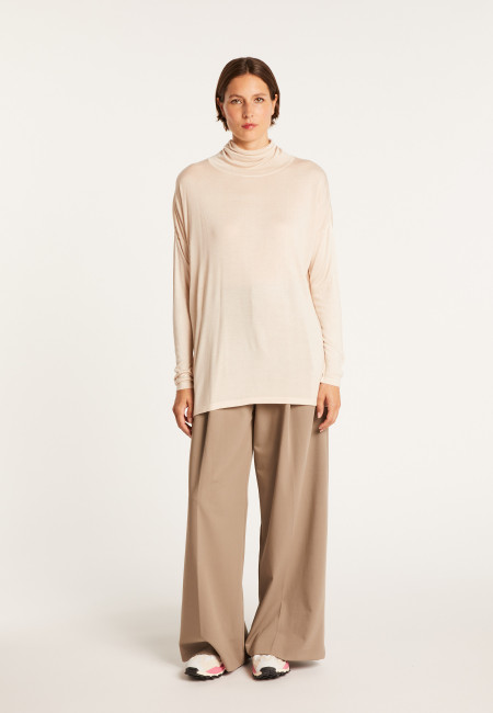 Oversized cashmere bamboo turtleneck jumper - Heva