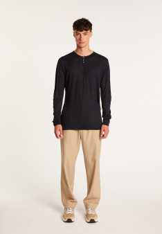 Cotton and cashmere Henley jumper - Honura