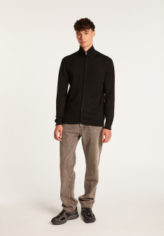 Zipped wool cardigan - Bastian