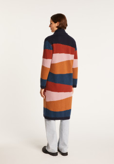 Long multicoloured cashmere cardigan - Saison