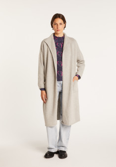 Manteau avec poches en laine & alpaga - Sydney 6612 gris clair - 11 Gris clair