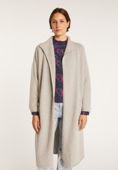 Manteau avec poches en laine & alpaga - Sydney 6612 gris clair - 11 Gris clair