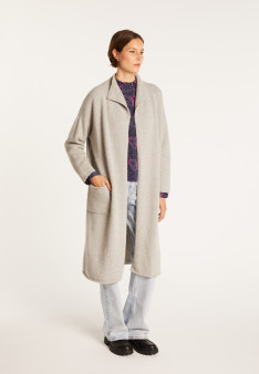 Manteau avec poches en laine & alpaga - Sydney 6612 gris clair - 11 Gris clair