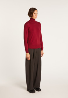 Polo neck jumper in merino wool - Elisa 