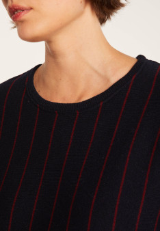 Wool and cotton jumper with tennis stripes - Eternel