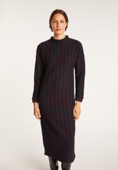 Knit dress with tennis stripes - Edelweiss