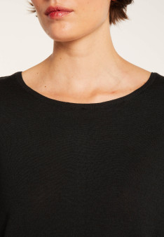 Wool and silk jumper with a slit in the back - Euphrosine