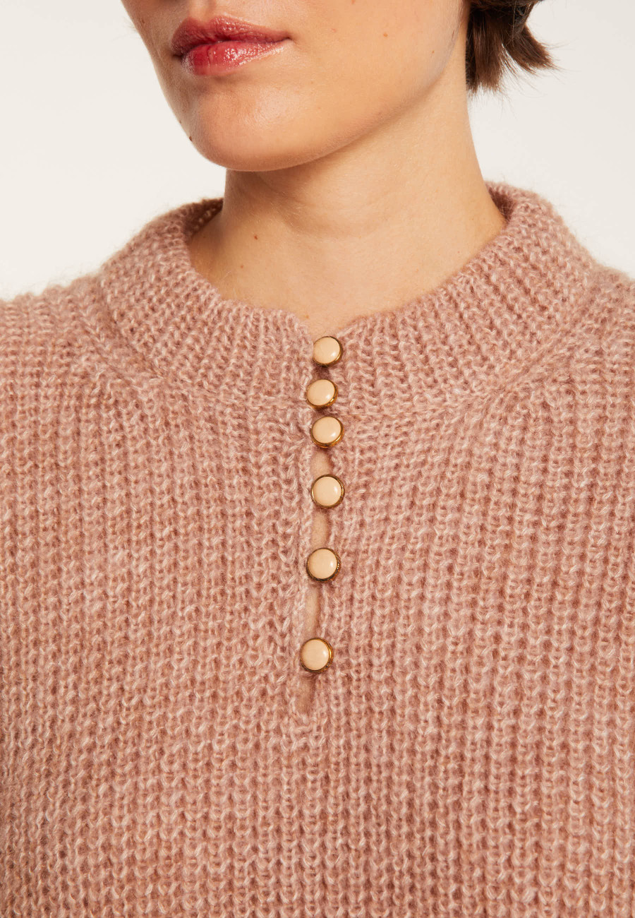 Sweat en mohair Gandi 6369 Grege - 24 Rose clair