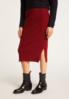 100% cashmere straight skirt.GRENADE