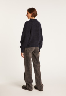 Zipped high-neck mohair sweater - Gilda